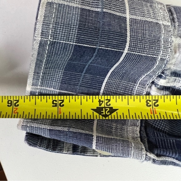 Men's Eighty Eight Blue Plaid  Western Button Down Shirt - Picture 8 of 9